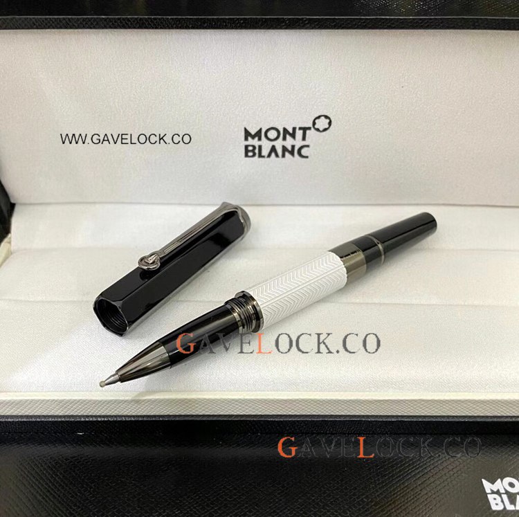 Copy Mont blanc William Shakespeare Rollerball White and Black